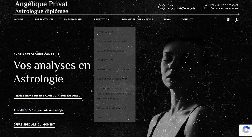 Site vitrine pour une activité de conseil