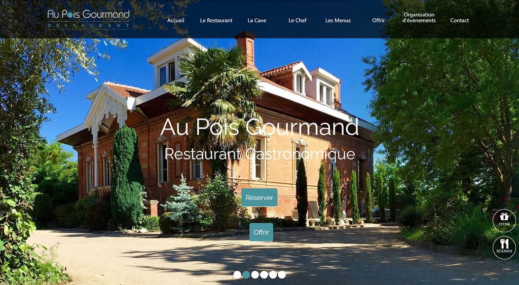 Site de restaurant centré sur l’expérience