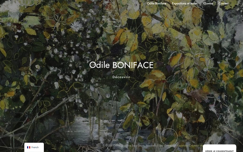 Odile Boniface : site vitrine