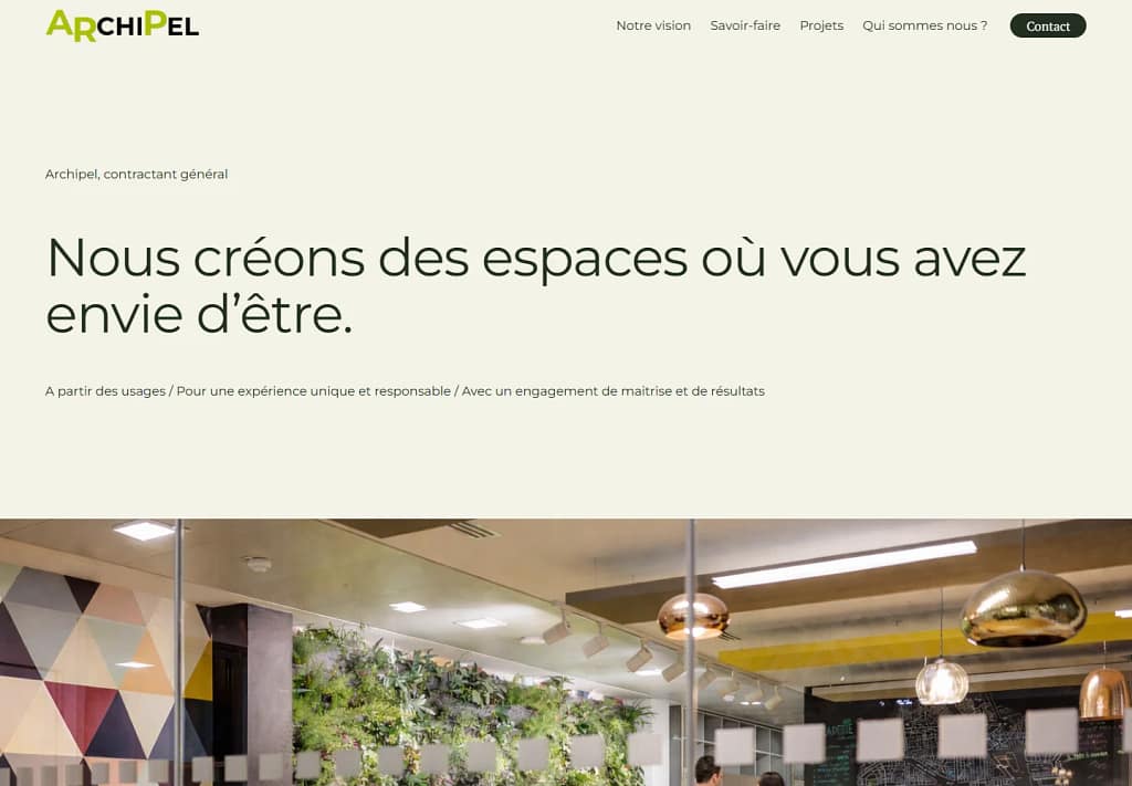 Archipel — Optimisation SEO d’un site Squarespace existant