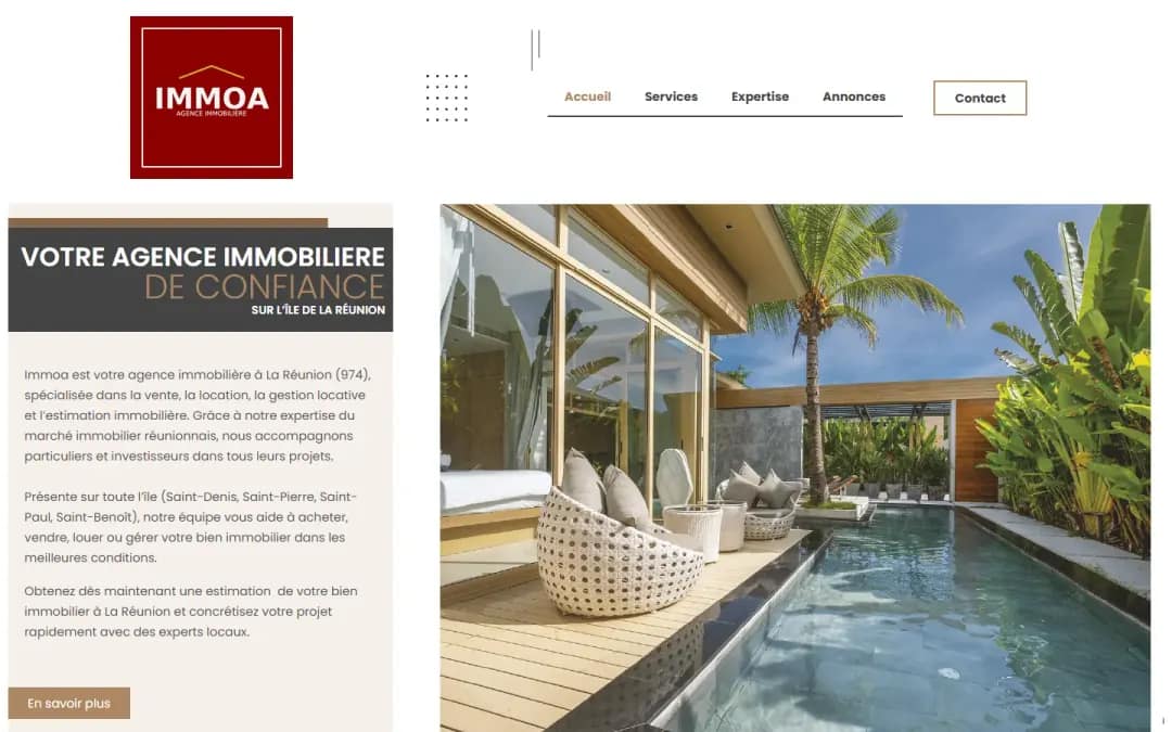 Aperçu du site Immoa