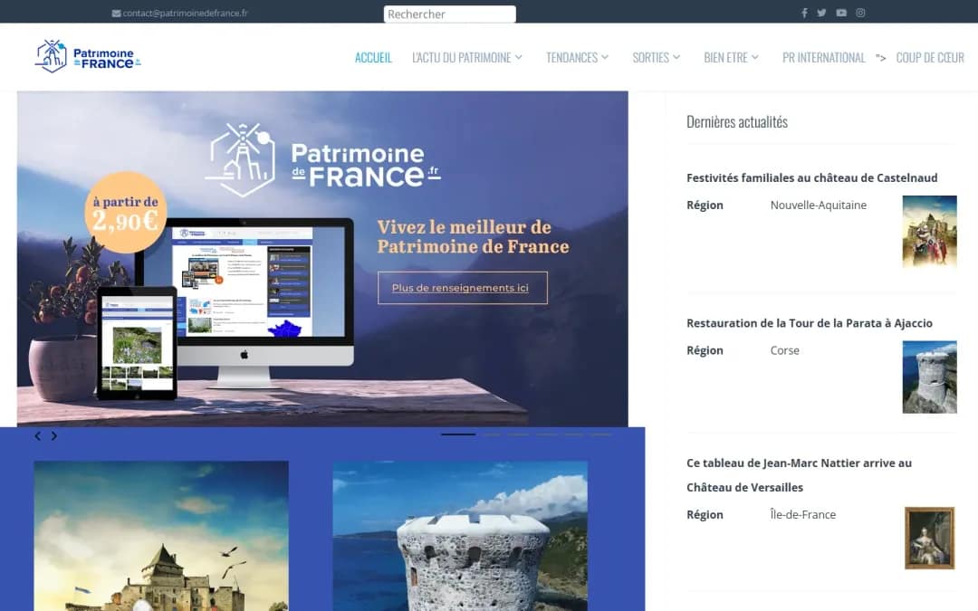 Aperçu du projet Patrimoine de France